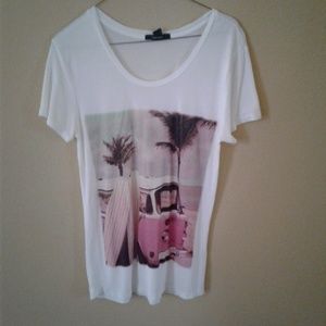 Forever 21 white graphic tee